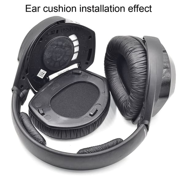 INF Udskiftning af kunstlæder ørepuder - til Sennheiser Sort