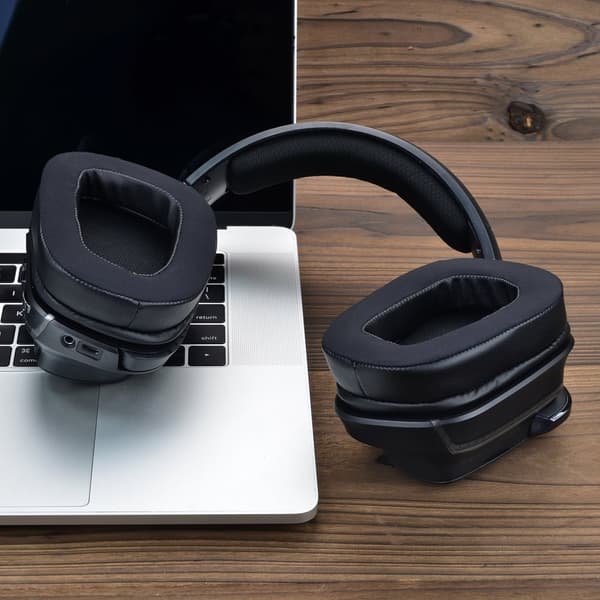INF Erstatningsøreputer og etuier for Logitech G633/G933 Sort