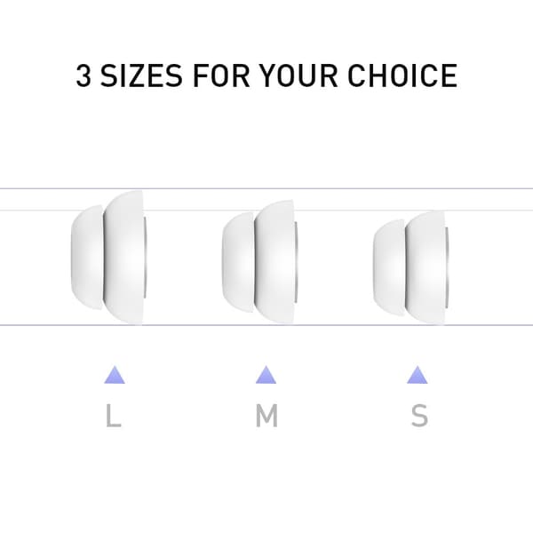 2-PACK AHASTYLE AirPods Pro 1/2 Öronkuddar i Silikon Dubbel Design L - Vit