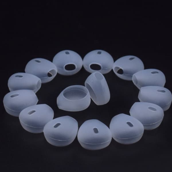 INF Silikonskydd öronkåpor för 15-16 mm hörlurar 10 par Transparent