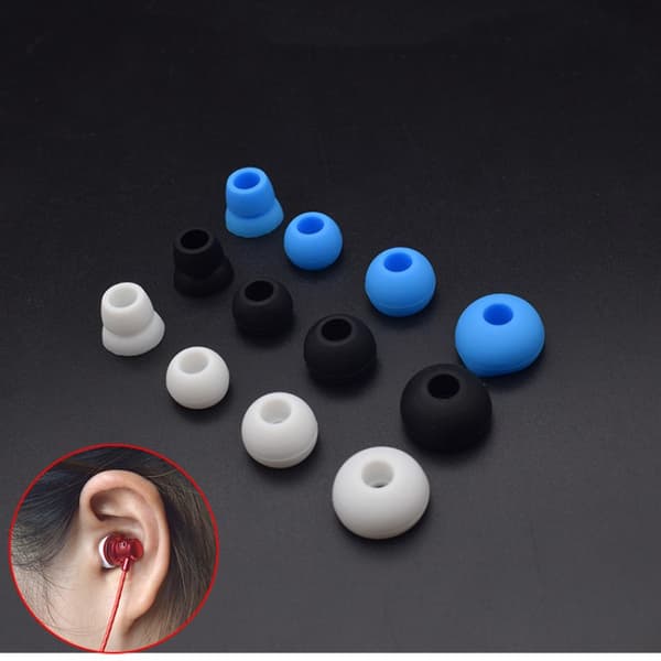 INF Silikon ørepropper for Powerbeats 1/2/3 og 5,5-6,5 mm diameter hodetelefoner 4-par