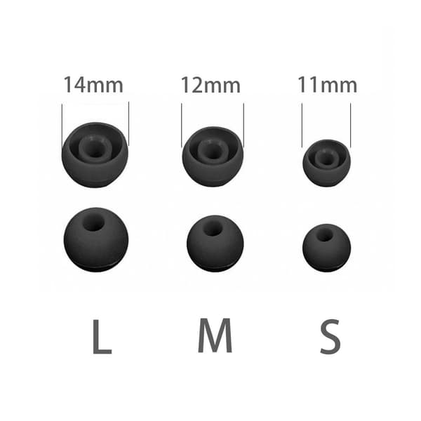 INF Silikonöronkuddar för 4,5-6 mm in-ear-hörlurar 3 storlekar 18 par