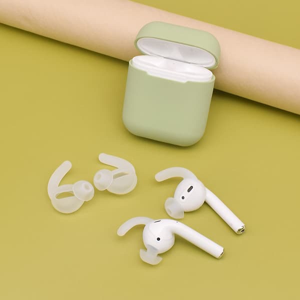 INF Liukumattomat silikoniset korvakärjet AirPods / AirPods 2 2-parille Läpinäkyvä