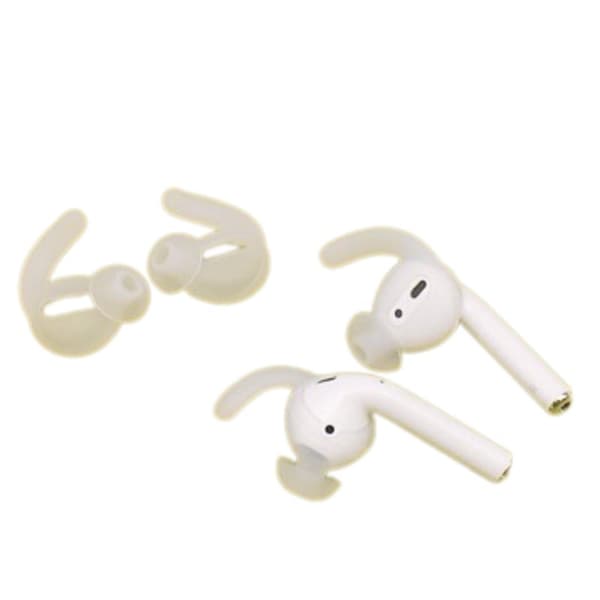 INF Ørekroker ørepropper for bedre feste av AirPods/AirPods 2 Gjennomsiktig