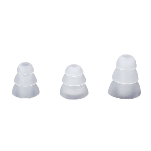 INF Silikoniset korvatulpat 4-4,5 mm, 3 kokoa Läpinäkyvä
