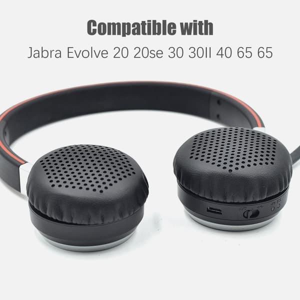 INF Ersättande Öronkuddar för Jabra Evolve 20 20se 30 30II 40 65 65 Svart