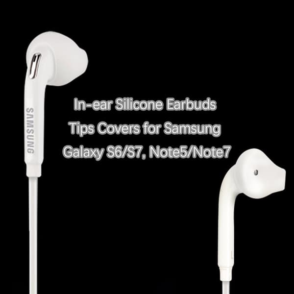 INF In-ear silikon hörsnäckor Tips Skal för Samsung Galaxy S6/S7, Note5/Note7 Vit