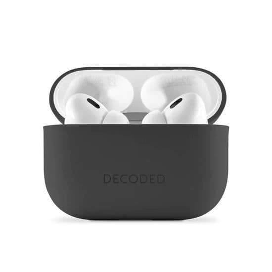 Fodral - Avkodat - AirCase Silikon - AirPods Pro 2 - Svart - Stötsäkert skydd