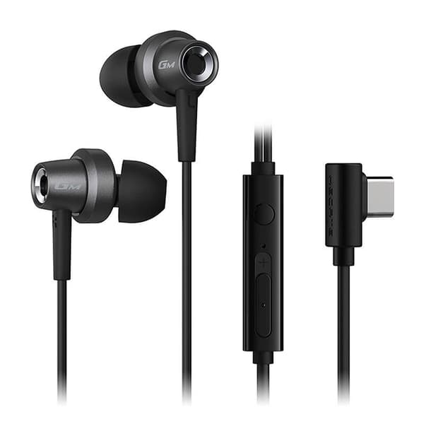 CASTI Edifier, cu fir, intraauriculare - butoni, pt smartphone, microfon pe fir, control-2 butoane, conectare prin USB-C, negru, "GM260-PLUS-BK", (tim