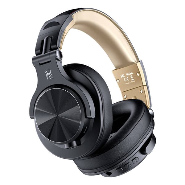 Casca OneOdio wireless,cu fir,tip over ear,multimedia,DJ,conectare BT 5.2|Jack 3.5mm|Jack 6.35mm,difuzor 40 mm,impedanta 32Ohm,650mAh,negru|auriu "Fus