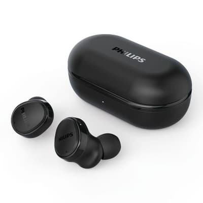 Casti audio true wireless Philips TAT4556BK/00,  negru, "TAT4556BK/00" (timbru verde 0.18 lei)