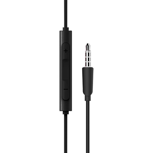 CASTI Edifier, cu fir, intraauriculare - butoni, pt smartphone, microfon pe fir, conectare prin Jack 3.5 mm, buton in-line, negru, "P205-BK", (timbru