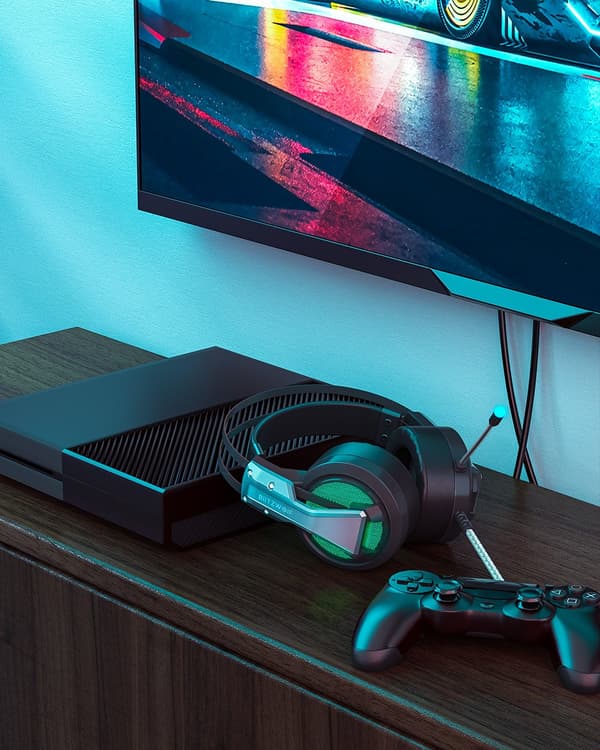BlitzWolf BW-GH1 Gaming Headphones with Microphone / RGB / 2.2m Cable