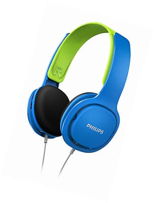 Philips Kids' headphones, sized for kids, maximum volume limited, blue/green