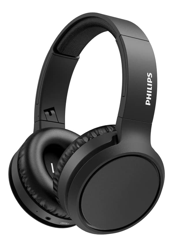 Philips Wireless Headphones TAH5205BK/00, Bluetooth, 40 mm drivers/closed-back, Compact folding, Black
