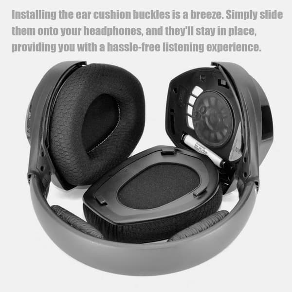 INF Öronkuddar för Sennheiser HDR RS 165/175/185/195 Svart