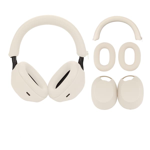 Ørepuder, pandebånd og ørepuder covers til SONY WH-1000XM 5 beige