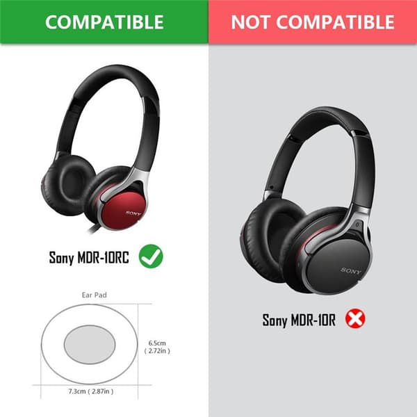 Ørepuder Sony MDR-10RC - Sort