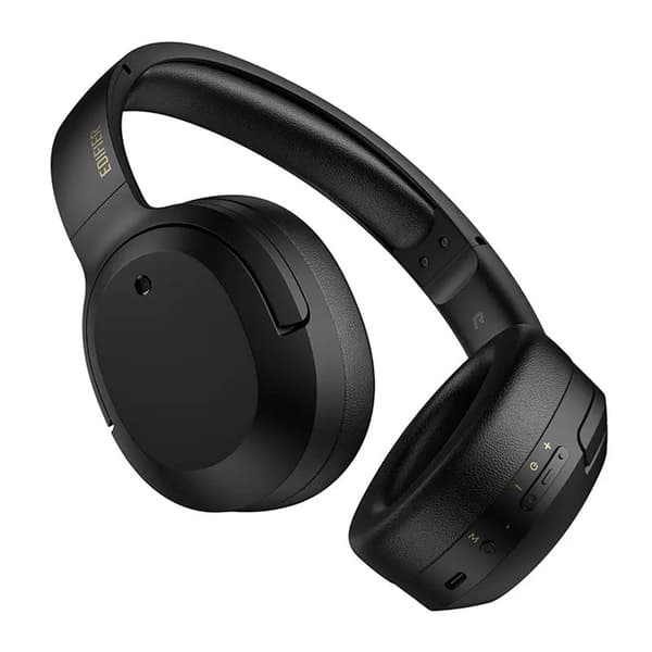 CASTI Edifier, wireless, cu fir, standard, utilizare multimedia, smartphone, microfon pe casca, conectare prin Bluetooth 5.2, USB-C, ANC, negru, "W820