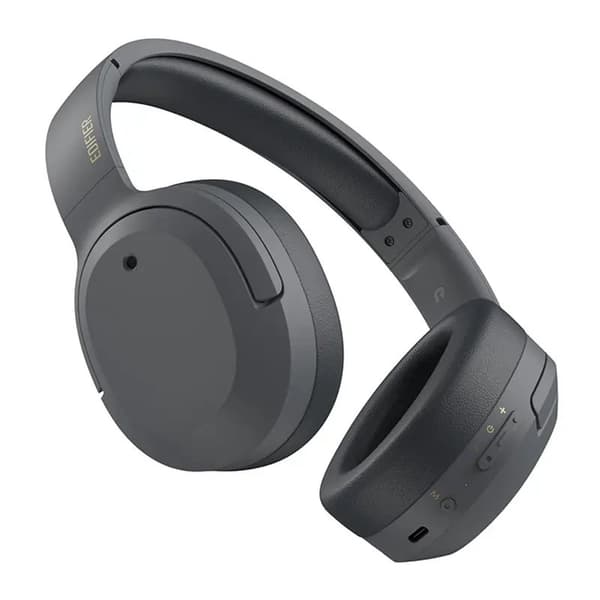 CASTI Edifier, wireless, cu fir, standard, utilizare multimedia, smartphone, microfon pe casca, conectare prin Bluetooth 5.2, USB-C, ANC, gri, "W820NB