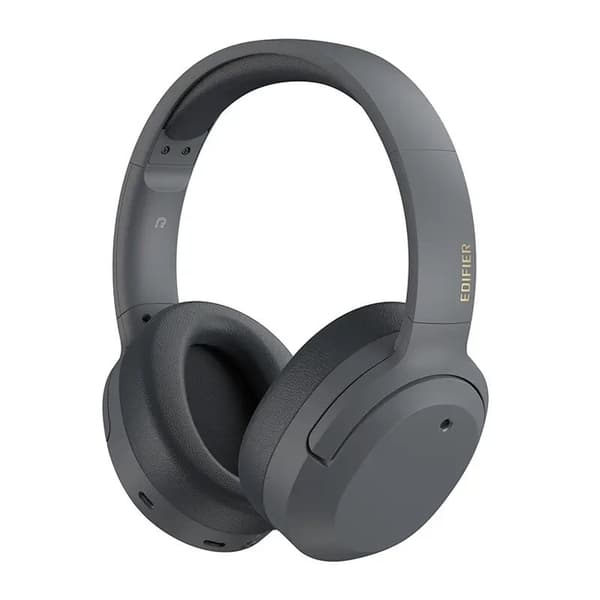CASTI Edifier, wireless, cu fir, standard, utilizare multimedia, smartphone, microfon pe casca, conectare prin Bluetooth 5.2, USB-C, ANC, gri, "W820NB