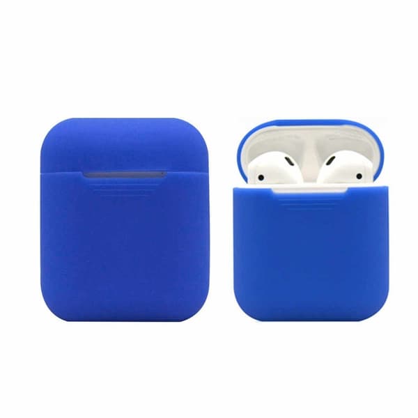 2x Silikone Cover Case til Apple Airpods / Airpods 2 - Blå