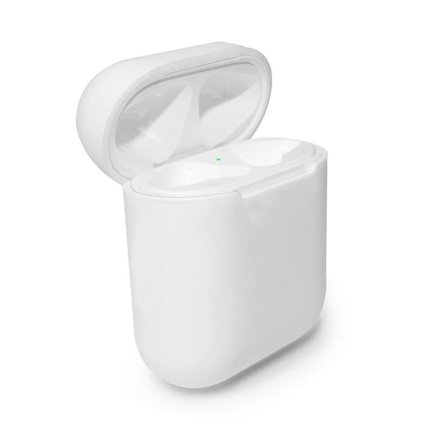 2x Silikonskal fodral för Apple Airpods / Airpods 2 - Vit