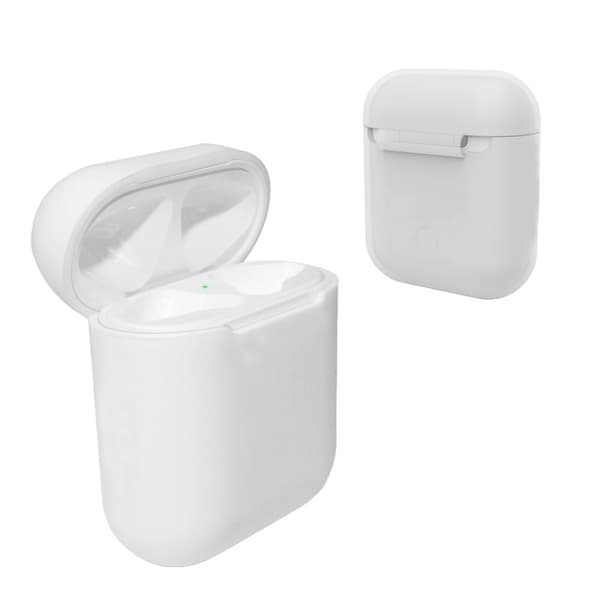 2x Silikon dekselveske til Apple Airpods / Airpods 2 - Hvit