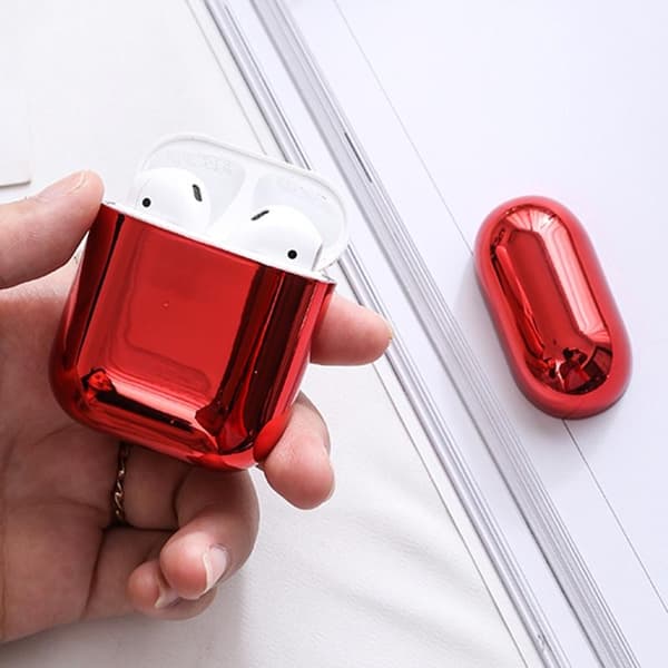2x Punainen sähkölevykotelo Apple Airpods / Airpods 2