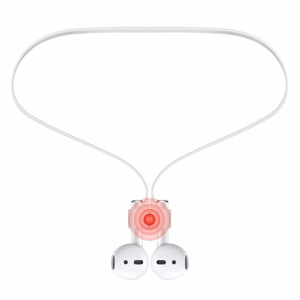 2x Hvit magnetisk silikon ledning Apple AirPods stropp stropper