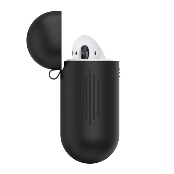 2x Silikon dekselveske til Apple Airpods / Airpods 2 - Svart