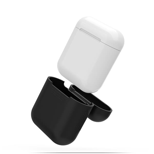 2x Silikon dekselveske til Apple Airpods / Airpods 2 - Svart