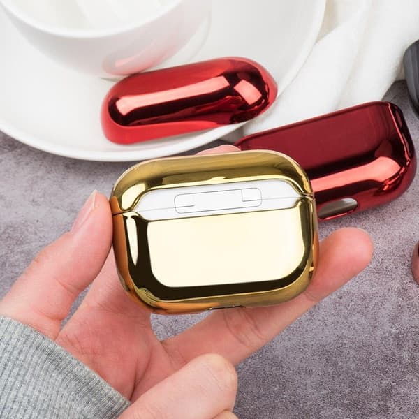 2x Guld elektropladetaske Apple Airpods PRO