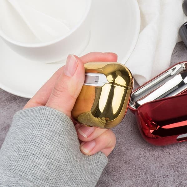 2x Guld elektropladetaske Apple Airpods PRO