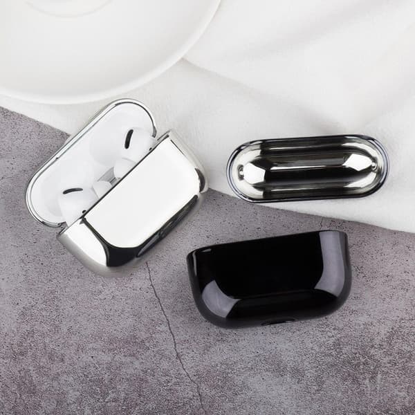 2x Sølv elektropladetaske Apple Airpods PRO