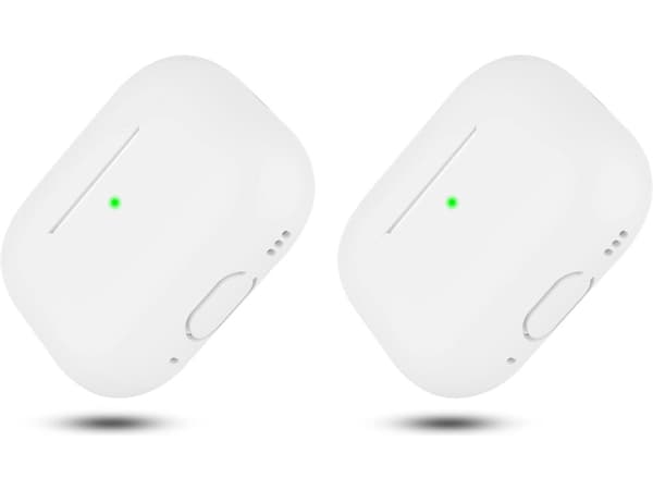 2x Valkoinen Airpods PRO 2 silikonikuorikotelo