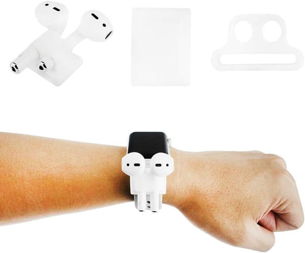 3x White Watch Band Organizer kompatibel med AirPods
