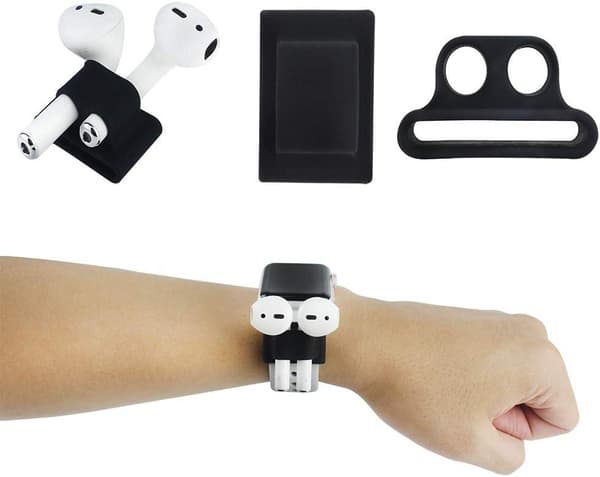3x Svart Watch Band Organizer kompatibel med AirPods