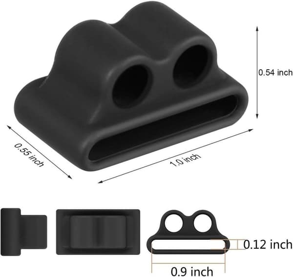 3x Svart Watch Band Organizer kompatibel med AirPods