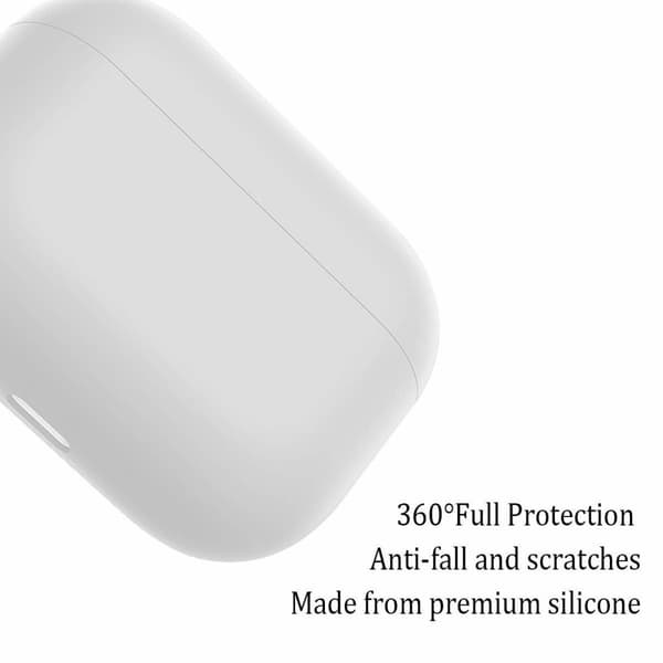 2x Silikonikotelo Apple Airpods PRO Valkoiselle