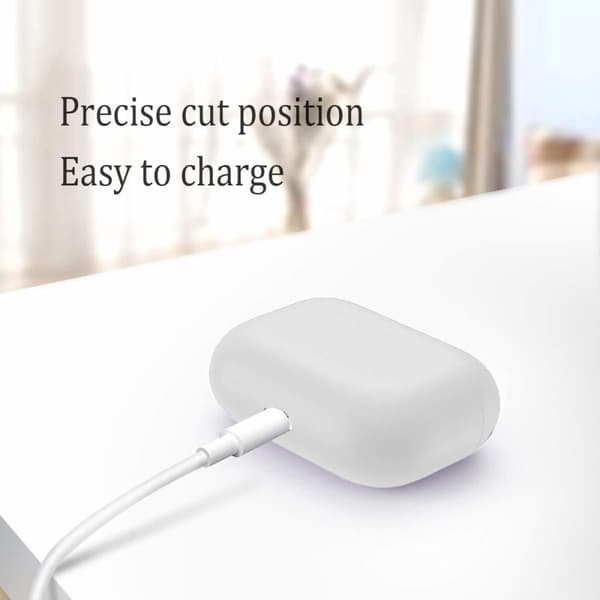 2x Silikonikotelo Apple Airpods PRO Valkoiselle