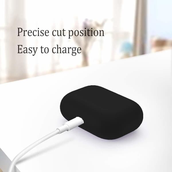 2x Silikonskal fodral för Apple Airpods PRO Svart