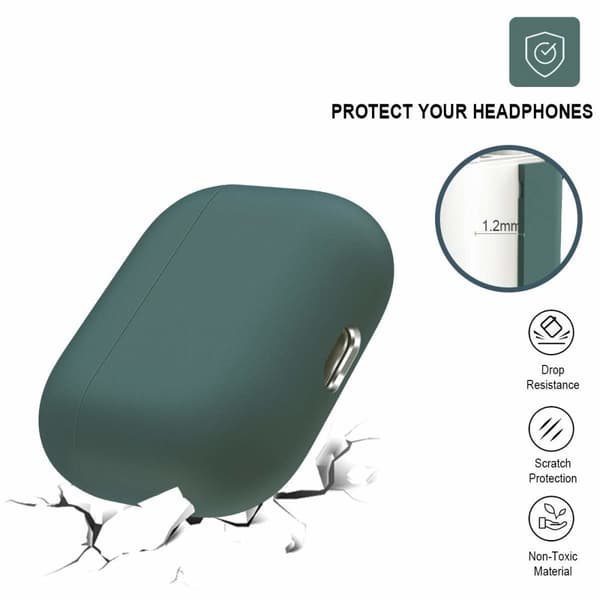 2x Silikon dekselveske til Apple Airpods PRO Green