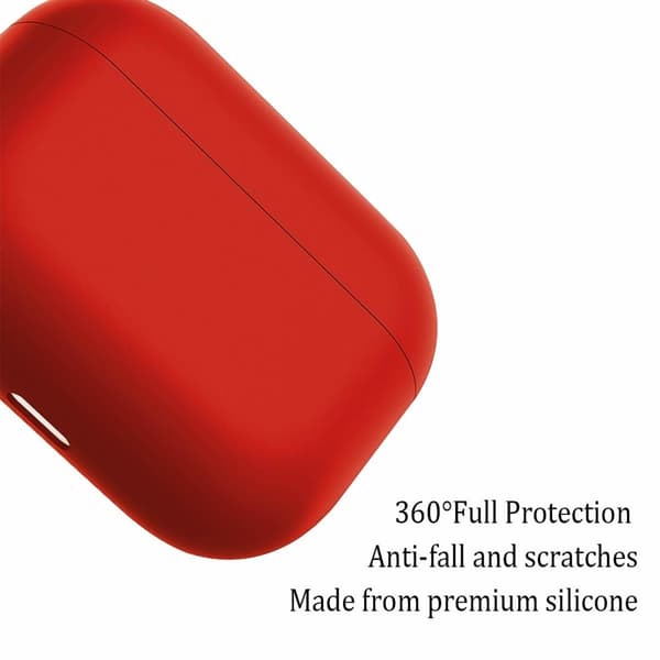 2x Silikon dekselveske til Apple Airpods PRO Red