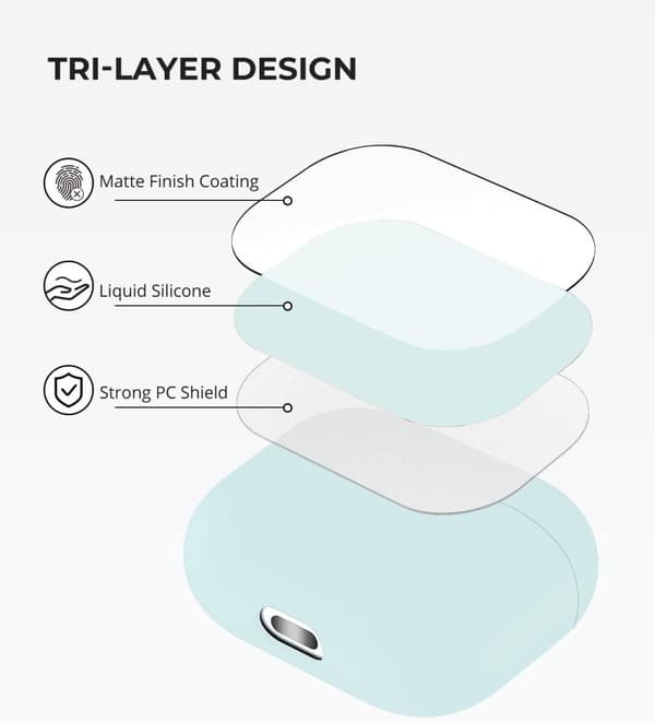 2x Blå Apple AirPods 3-deksel silikonbeskyttelsesdeksel for AirPods 3