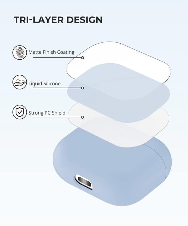 2x Lilla Apple AirPods 3 silikonbeskyttelsesdeksel for AirPods 3