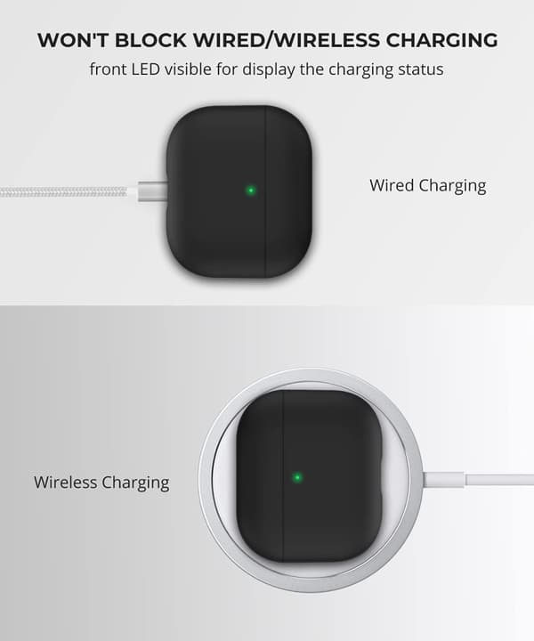2x Musta Apple AirPods 3 -kotelo silikonisuojakotelo AirPods 3:lle