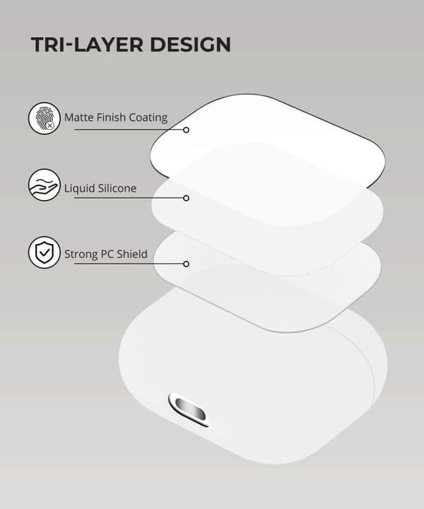 2x Hvit Apple AirPods 3-deksel silikonbeskyttelsesdeksel for AirPods 3