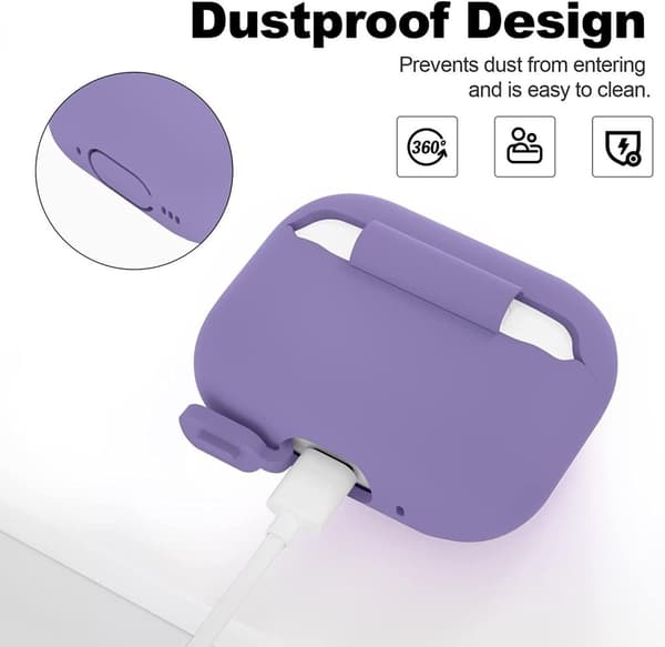 2x Lilla Airpods PRO 2 silikondeksel