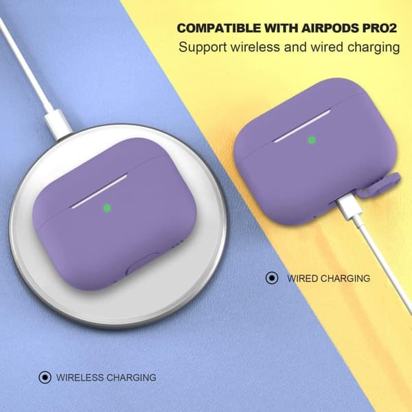 2x Lilla Airpods PRO 2 silikondeksel